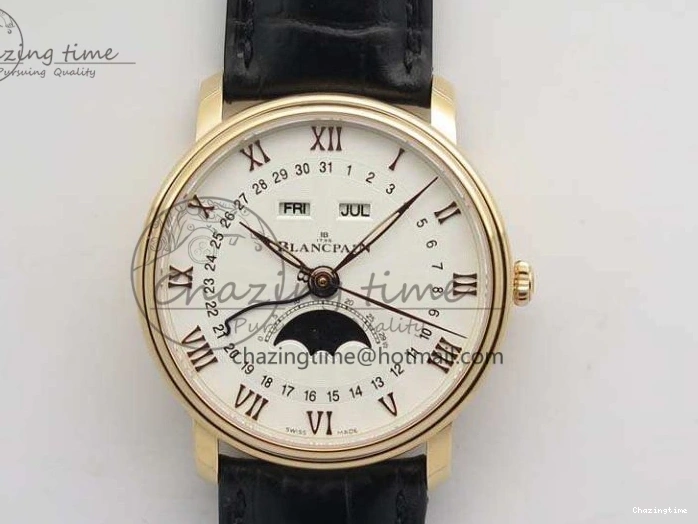 0324 SportInspired Villeret 6669 SS HG 1:1 Best Edition White Dial On Leather Strap V 8099